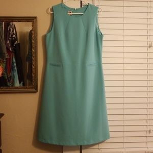 Anne Klein seafoam teal shift dress